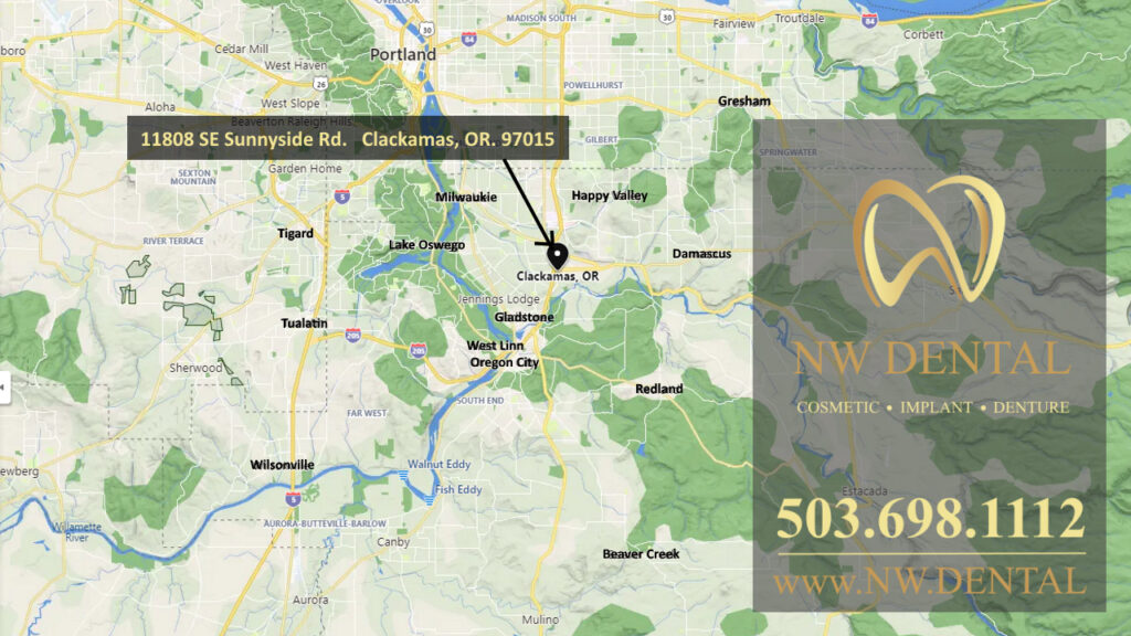 Clackamas Dentist NW Dental Map of Clackamas and Clackamas County,Oregon